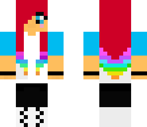 rainbow hair girl skin thing