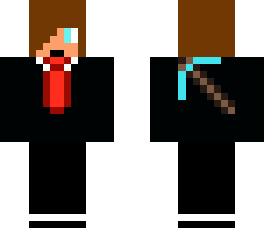 guy in a tuxedo with pickaxe