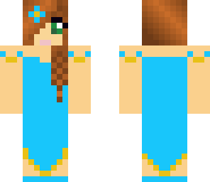 princess with blue gown