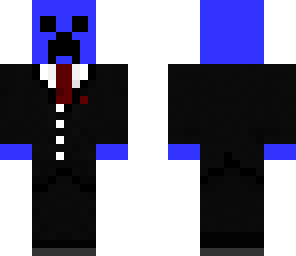aqua creeper suit with headphones