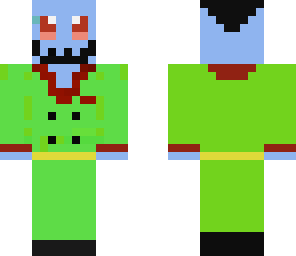 blue guy in a green tux