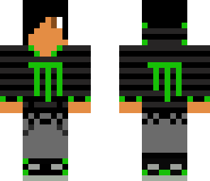 striped monster hoodie
