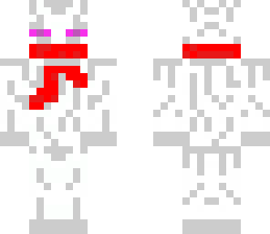 snow enderman wearing a scarf