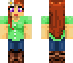 redhead girl in jeans