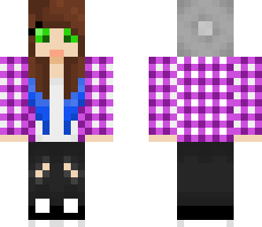 plaid shirt girl