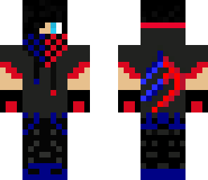 blue in red