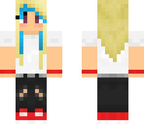 emo girl blonde and blue hair