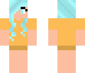 blue gradient hair template