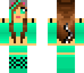 turquoise cat girl