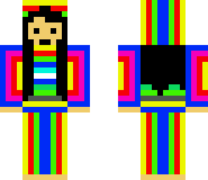 girl in rainbow pijama