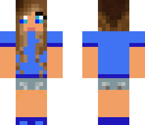basic blue shirt girl