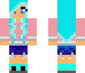 blue haired girl