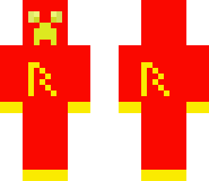 fixed minecraft creeper with redskins colors