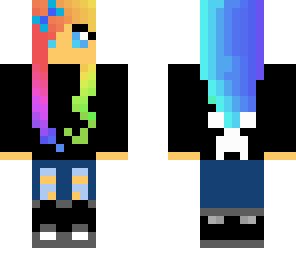 rainbow creeper girl edited