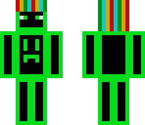 neon man with rainbow hair