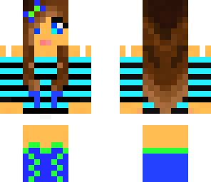 sea colored pretty girl 