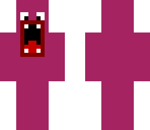 pink surprised monster