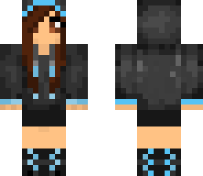 blue girl with hoodie