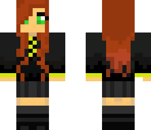 hufflepuff girl red hair with green eyes