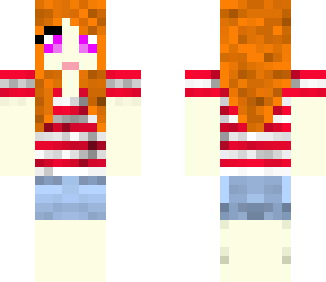 ginger girl with red shirt