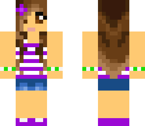 purple beach girl