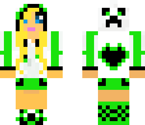 green heart panda girl