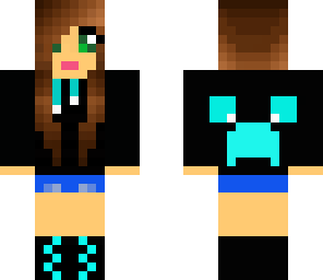 blue creeper hoodie girl