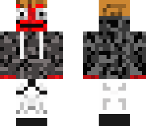 red guy with a hoodie