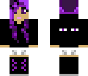 cute purple enderman girl
