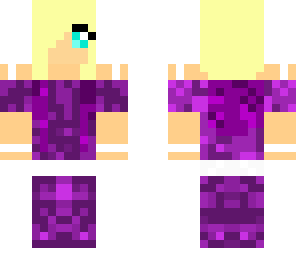 short hair purple girl