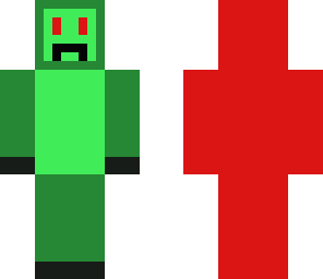 evil creeper fan in blackish reddish hoodie