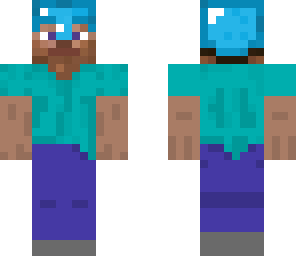 steve with diamond helmet
