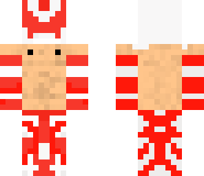 sin cara red and white attire