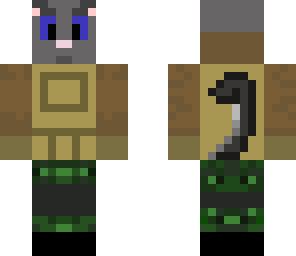 fixed grey cat in camo