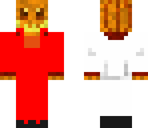 punpkin face with red suit