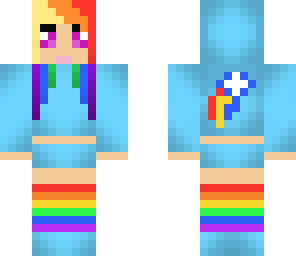 rainbow dash girl with hood