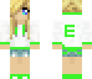 green blonde girl