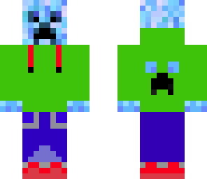 green hoddie creeper