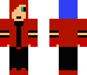 red hoodie guy with headphones