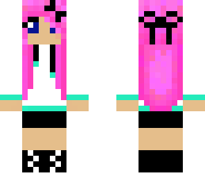 pinkhair hoodie girl