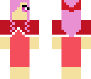 strawberry-shawl and  simple dress