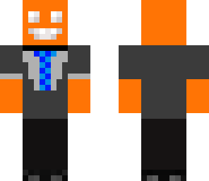 orange deadmau5 in gray tux