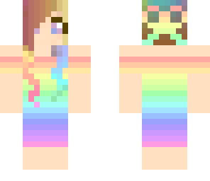 rainbow girl hair by geekbabe