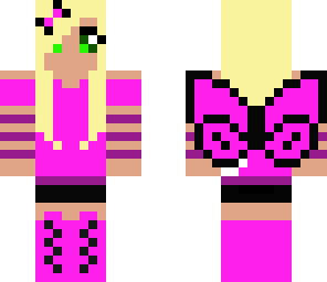 pink butterfly girl