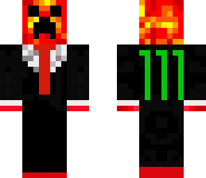 lava creeper in a suit