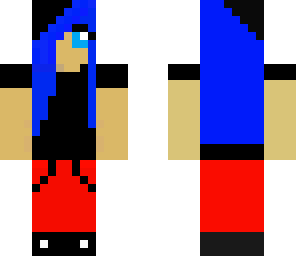 blue haired girl