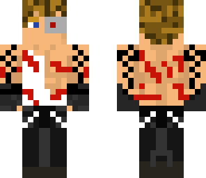 hanged cyborg with scars