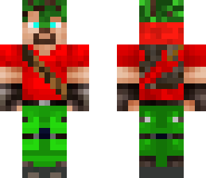 steve adventurer with leaveshoodie