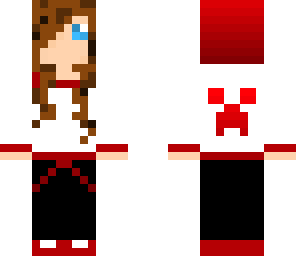 red creeper hoodie girl
