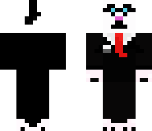 panda in a suit